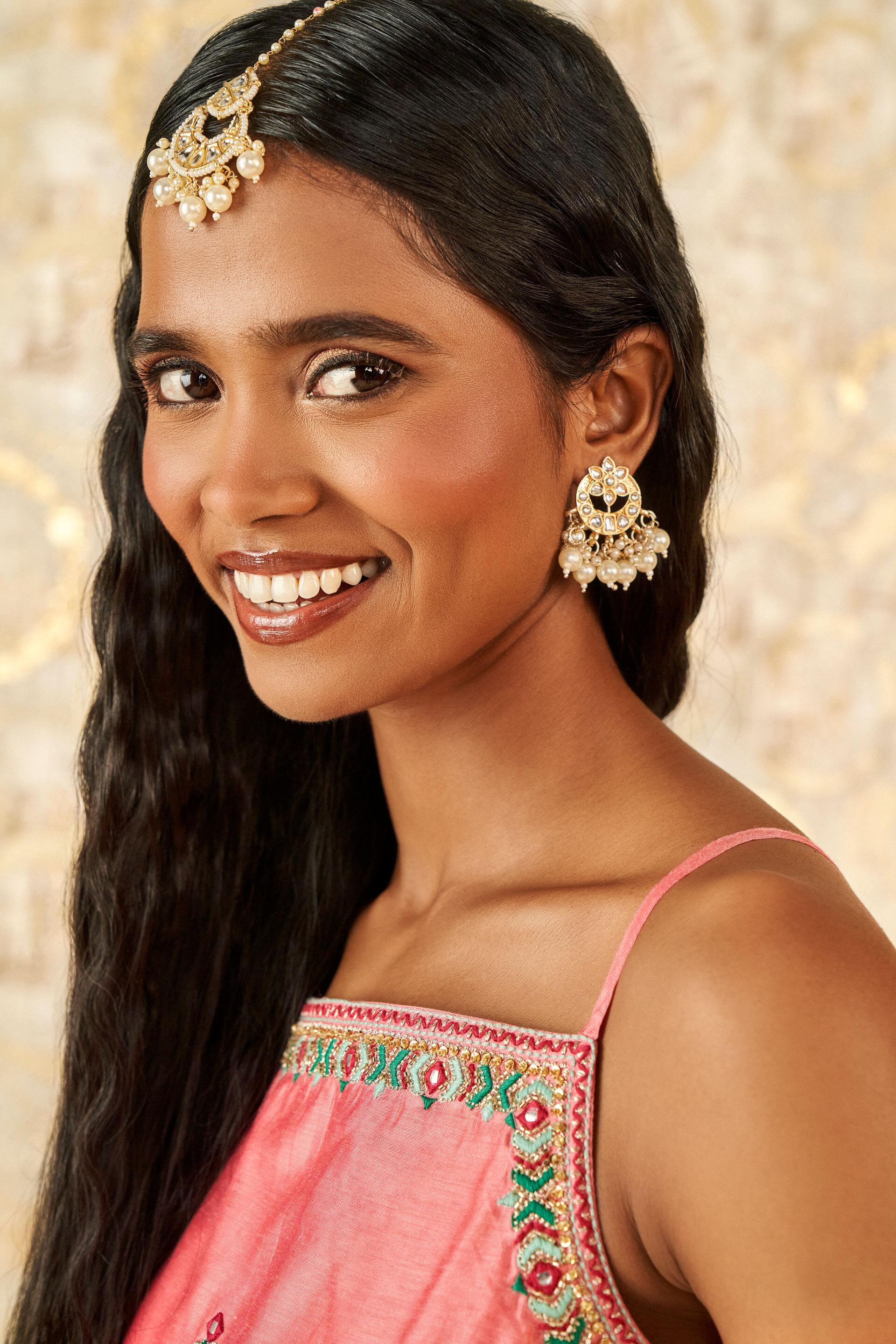 Coral Crush kurta Set, Coral, image 3